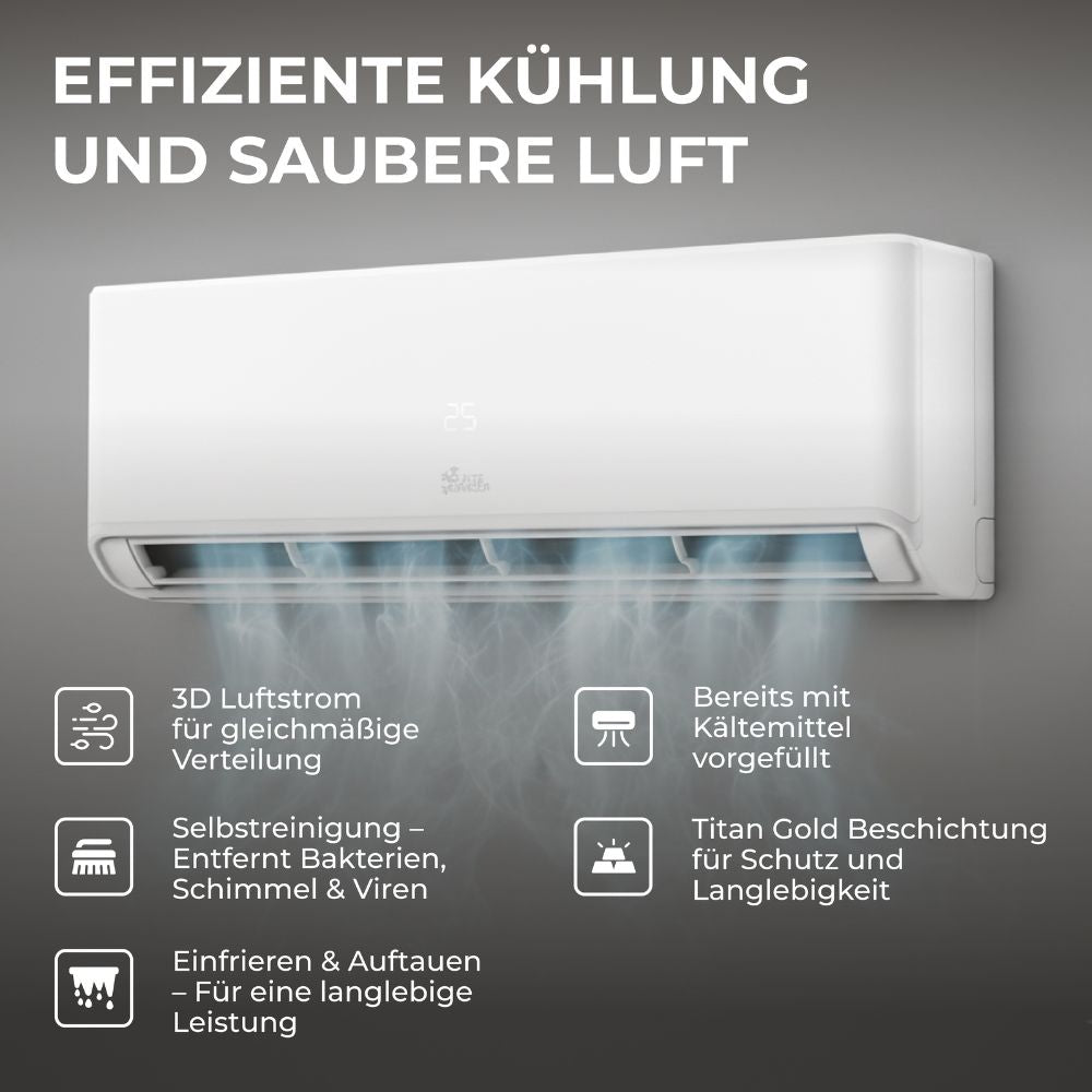 Kältebringer KBO9-R290 Split Klimaanlage 9.000 BTU Komplettset