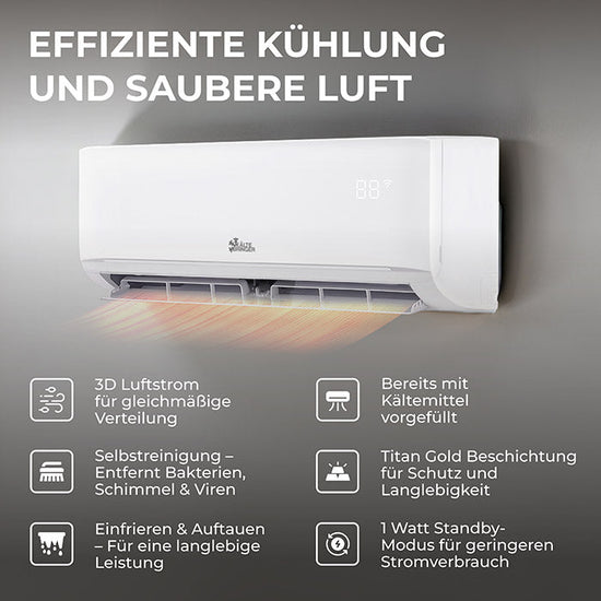 Kältebringer Split Klimaanlage 9.000 BTU Komplettset