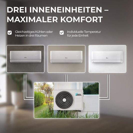 Kältebringer KBMD79-TRIO Multisplit Klimaanlage 27.000 BTU Komplettset